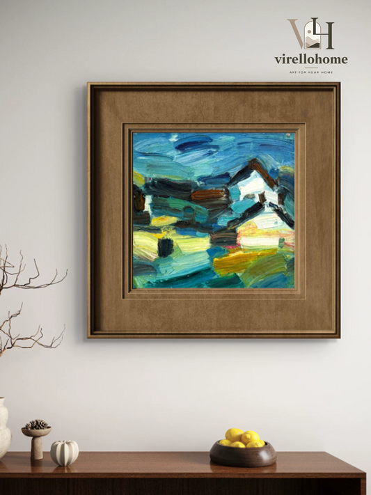 Abstract Village Echoes Artistic Landscape
