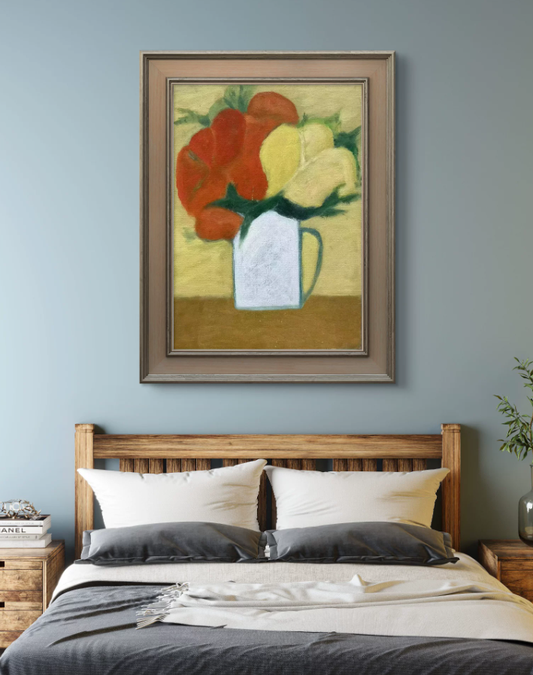 Petal Whisper Handcrafted Floral Oil Painting