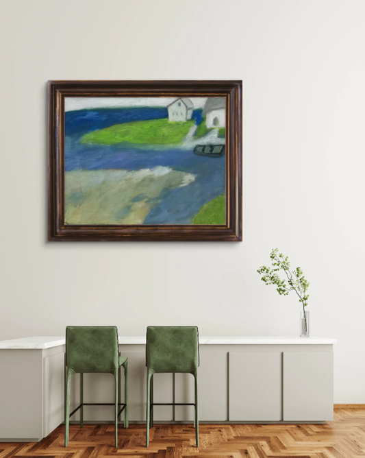 Coastal Breeze Seascape Oil Canvas
