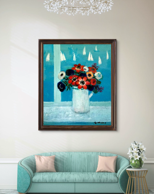 Seaside Bouquet Poetic Oil Canvas